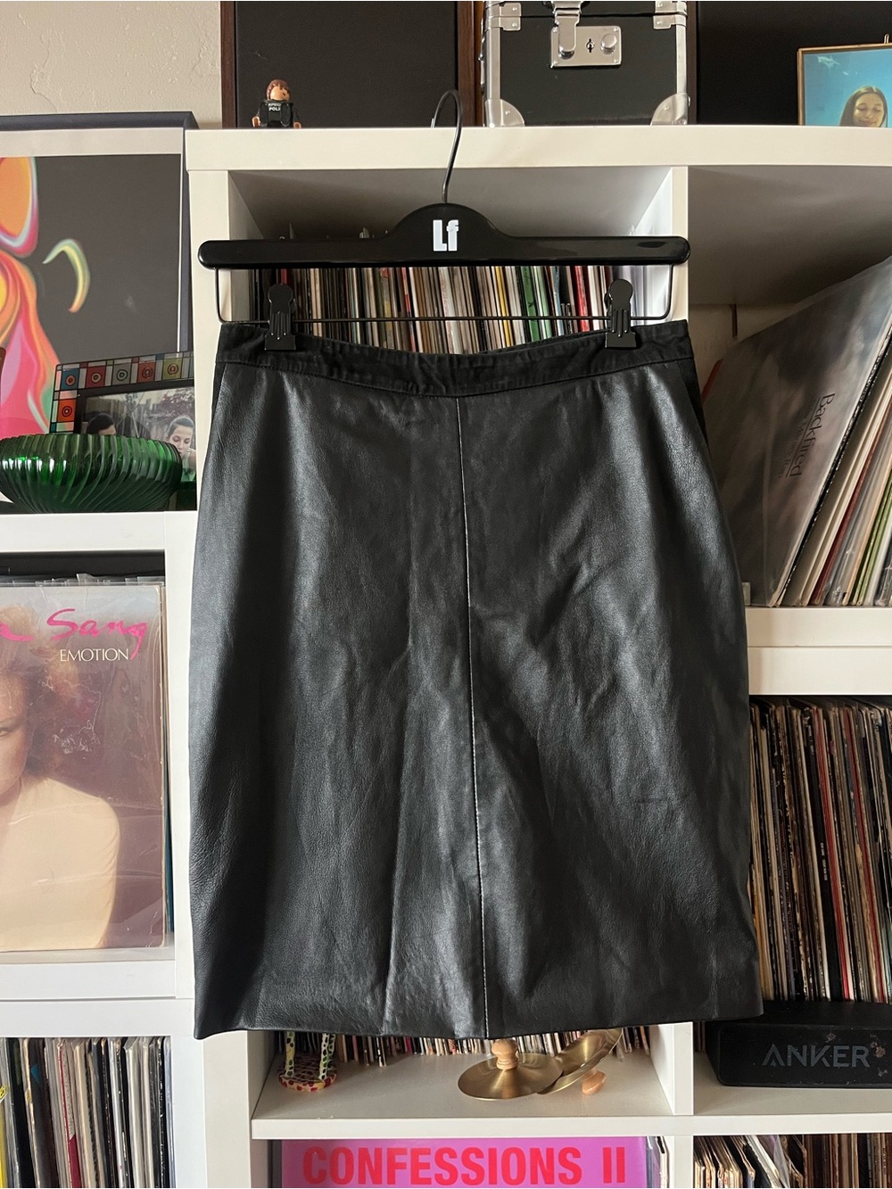 MNG Black Leather Skirt size 4